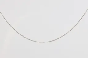 16 14k White Gold Flat Curb Chain Necklace (2.66g.)