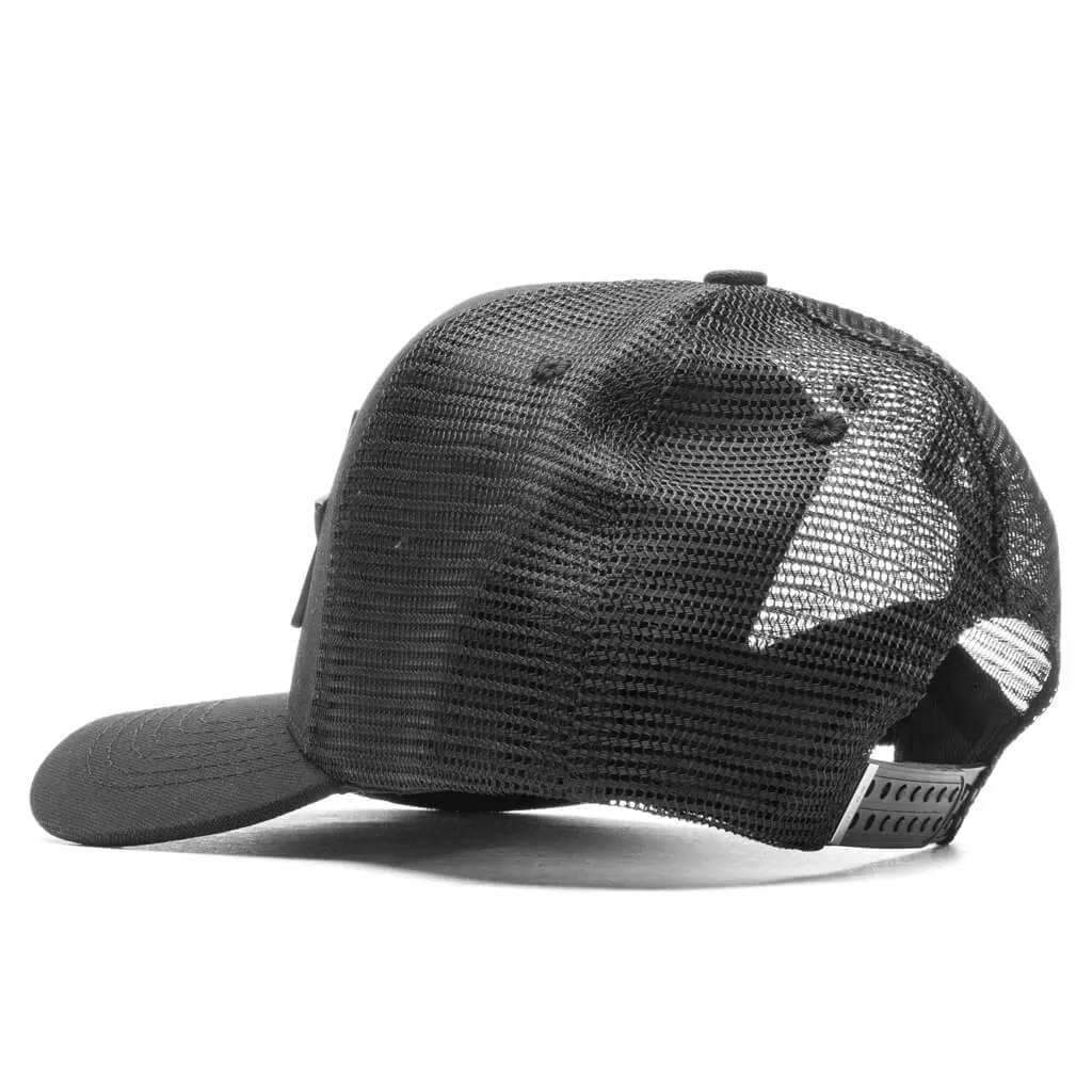 3 Star Trucker Hat - Black