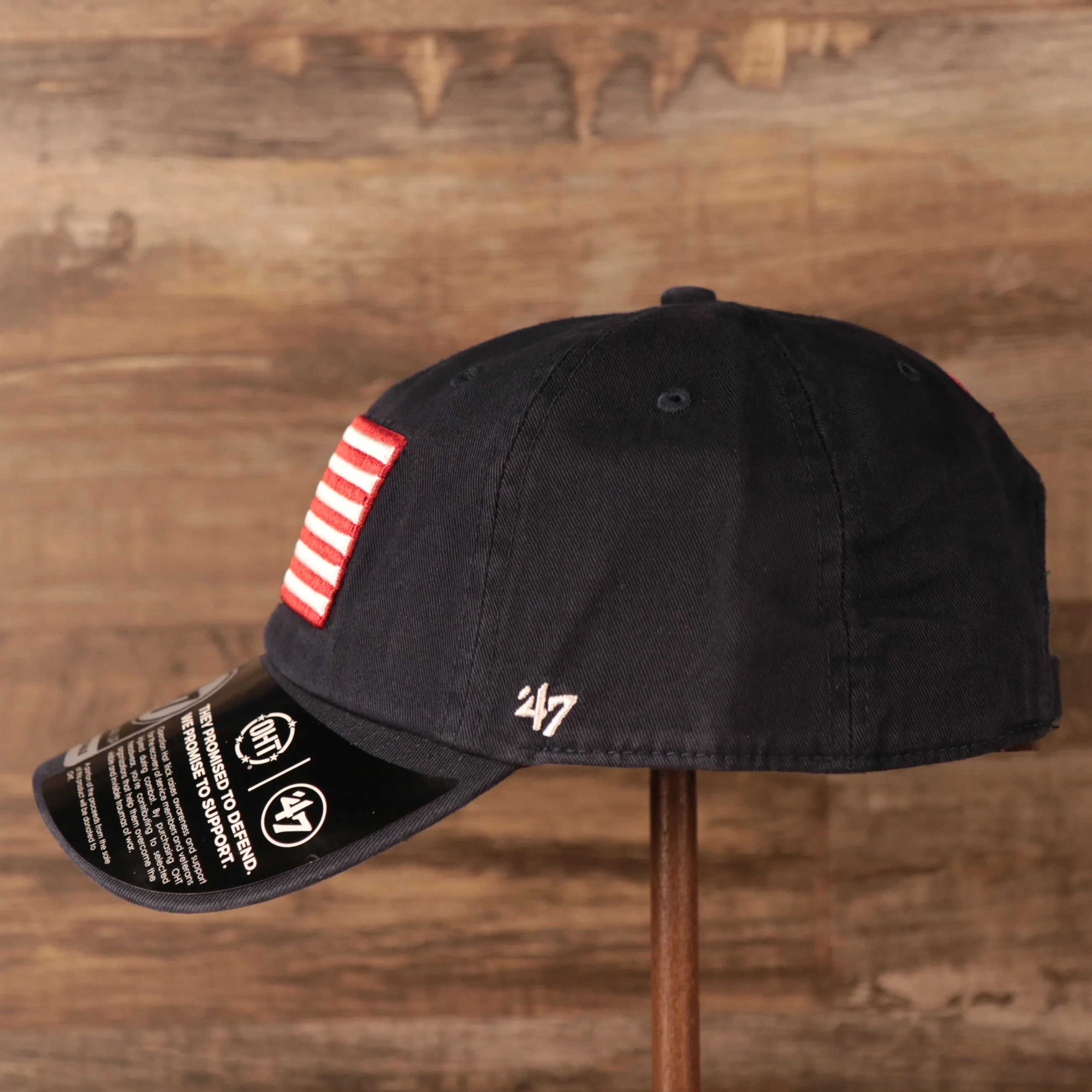 47 BRAND | OPERATION HAT TRICK | USA FLAG PATCH | COTTON | DAD HAT | NAVY | OSFM