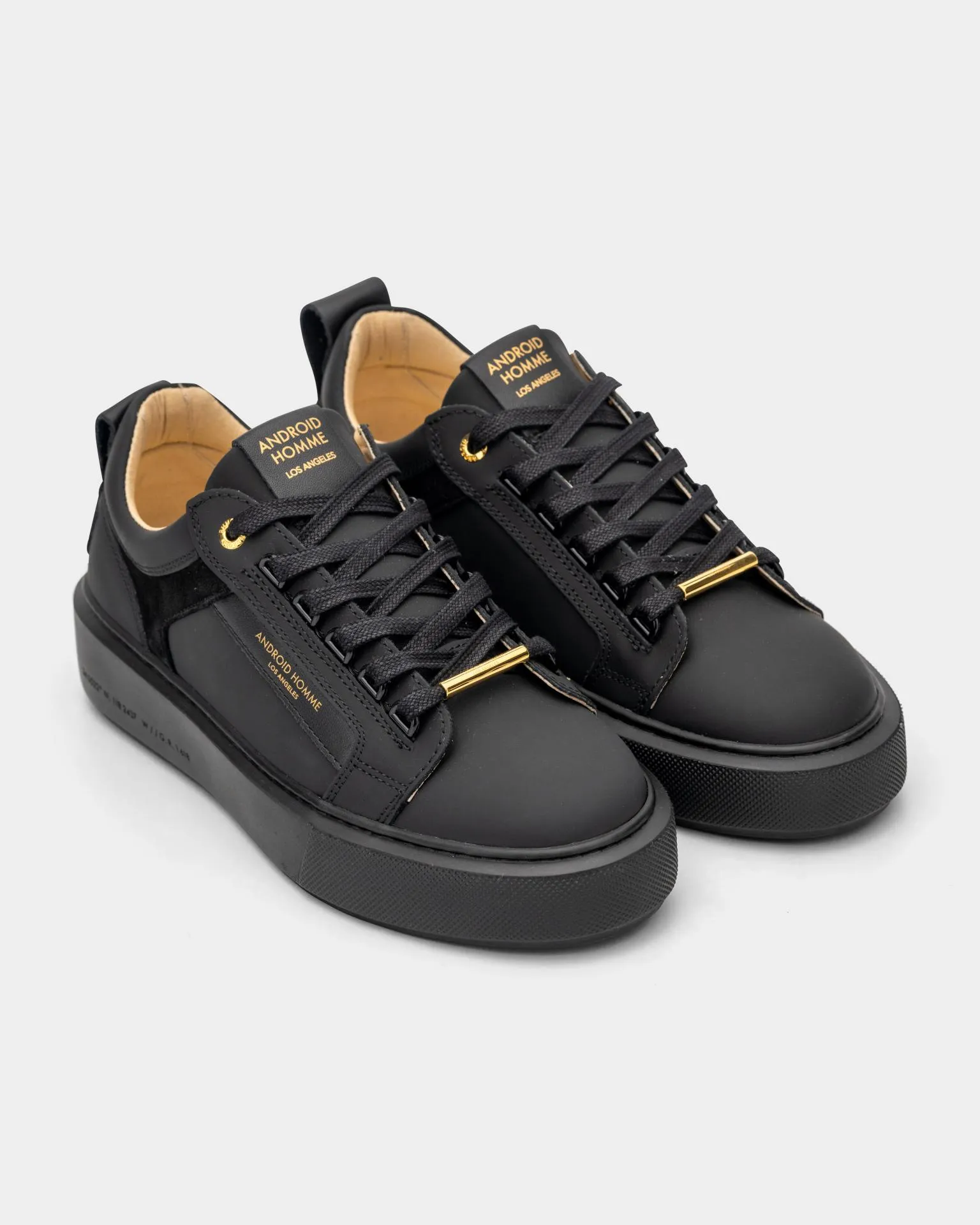 Android Man Sneaker Venice oversized Black Gomma Leather Suede AHP233-30