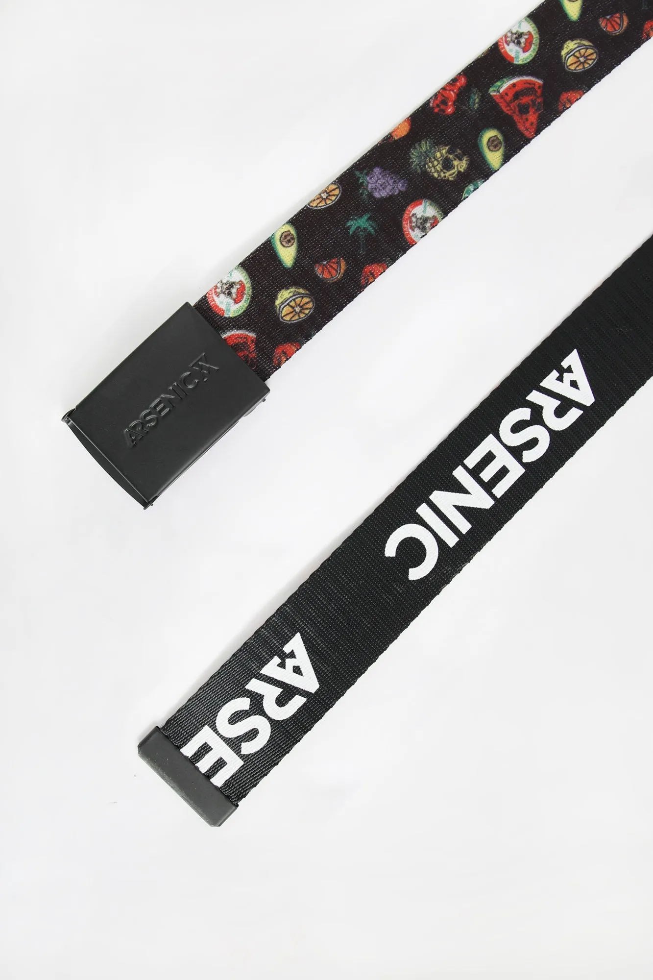 Arsenic Mens Fruit Skulls Web Belt