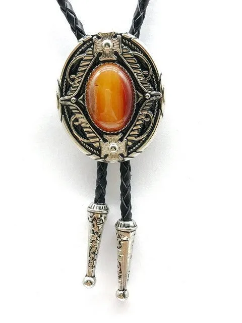 Ashore shop Western Cowboy Bolo Tie with Natural Stone