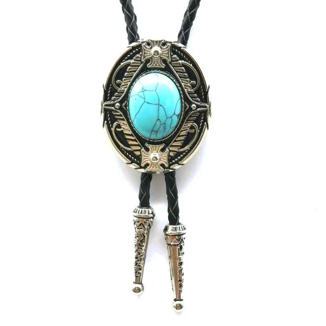 Ashore shop Western Cowboy Bolo Tie with Natural Stone