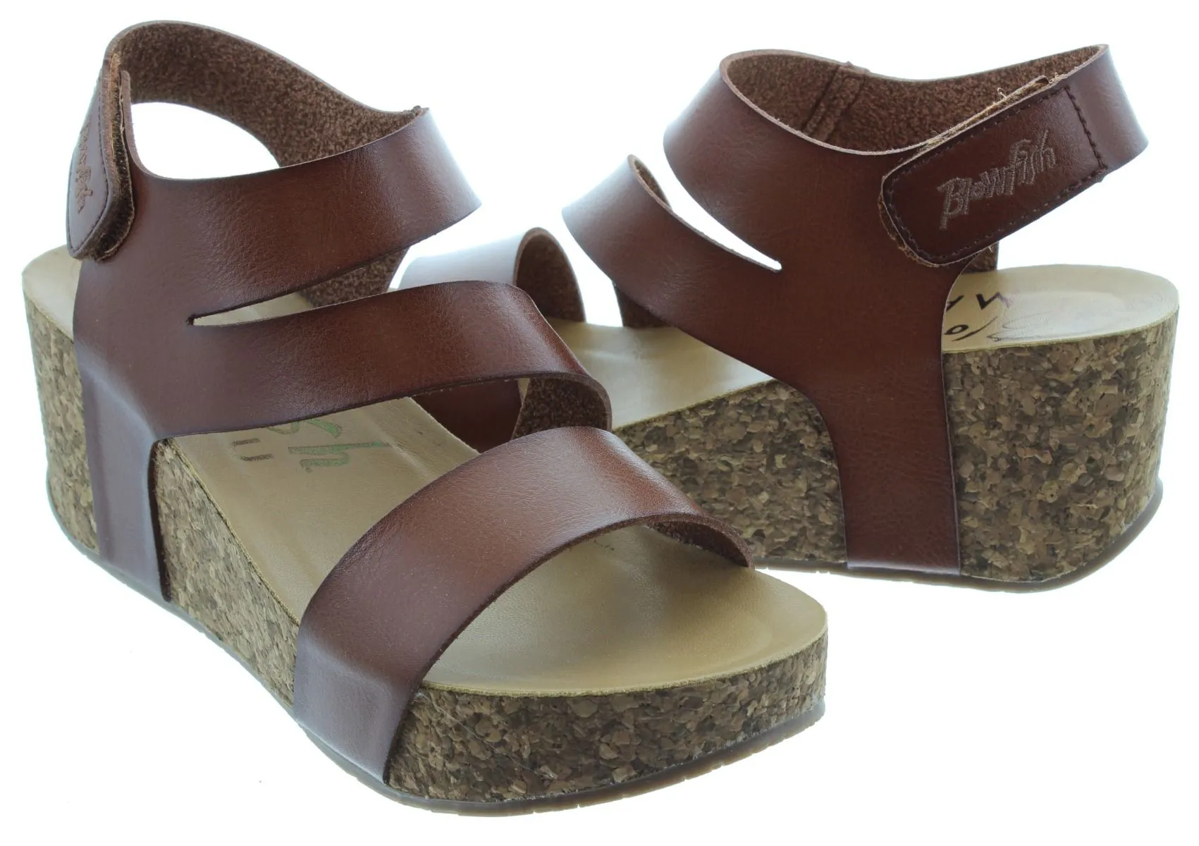 BLOWFISH Ladies Leelee Wedge Sandals In Tan