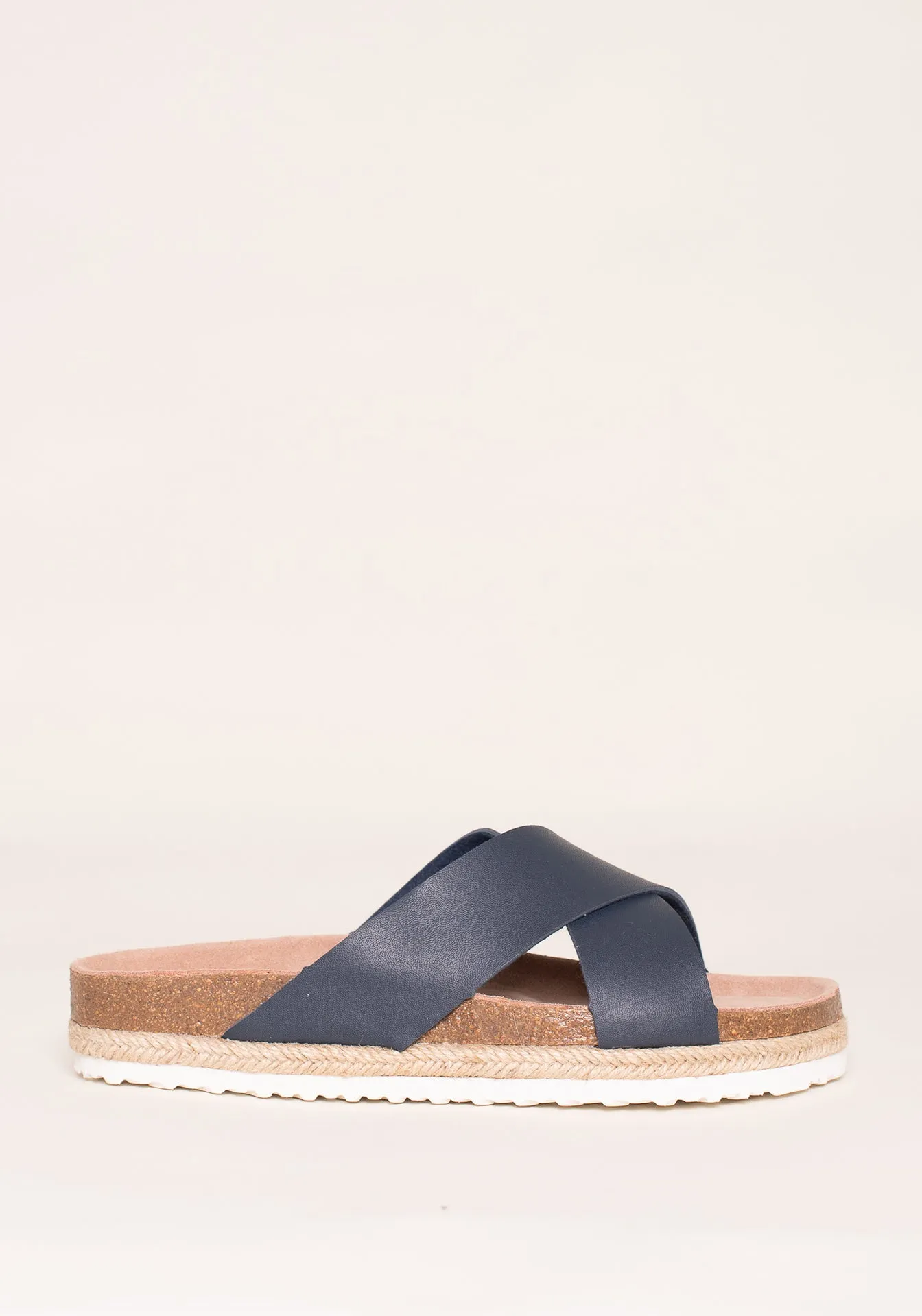 Blue Cross Strap Sandals