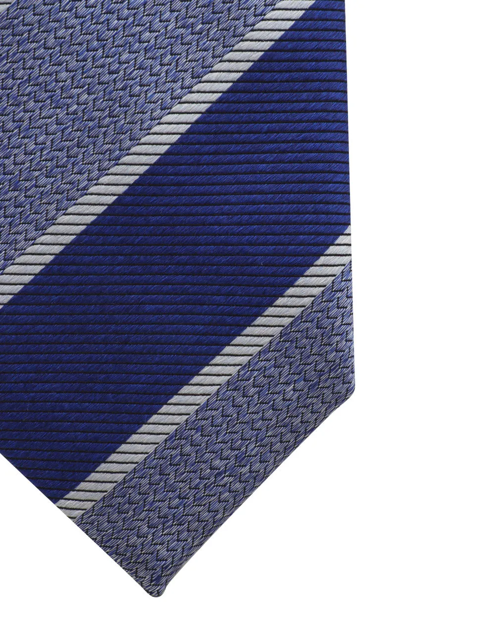 Bluette and Lead Striped Tie