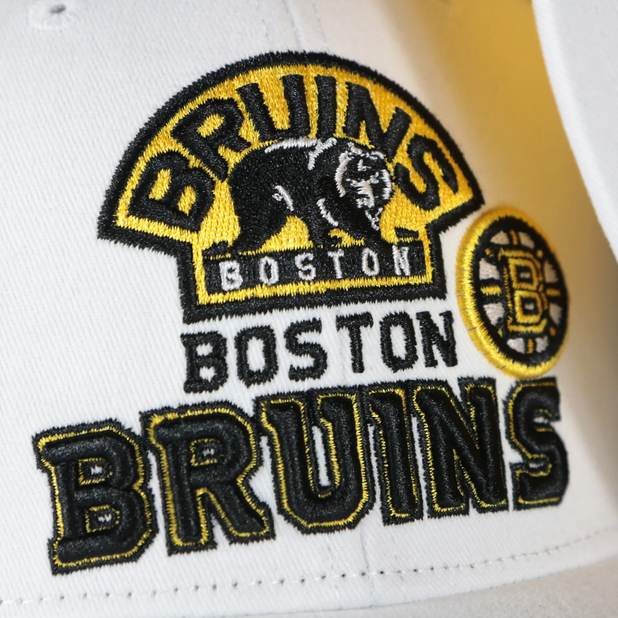 Boston Bruins NHL All in Pro Yellow Bottom | White Snapback Hat