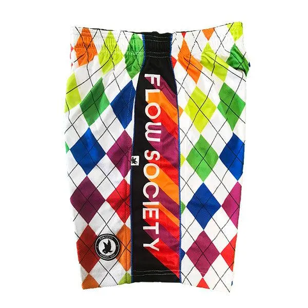 Boys New Neon Argyle Short