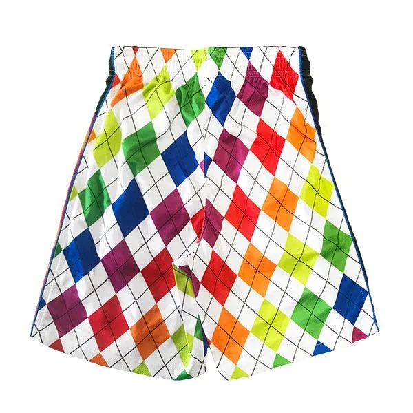 Boys New Neon Argyle Short