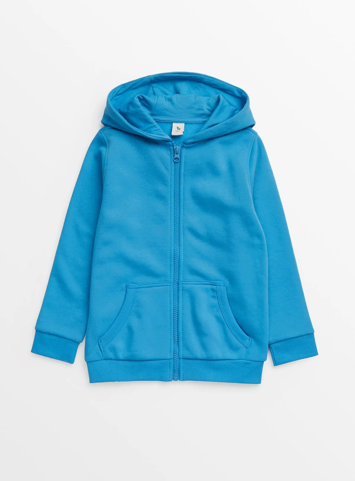 Buy Bright Blue Zip-Through Hoodie 5 years | Jumpers and hoodies | Tu