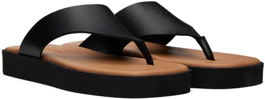 By Malene Birger Black Marisol Flat Sandals