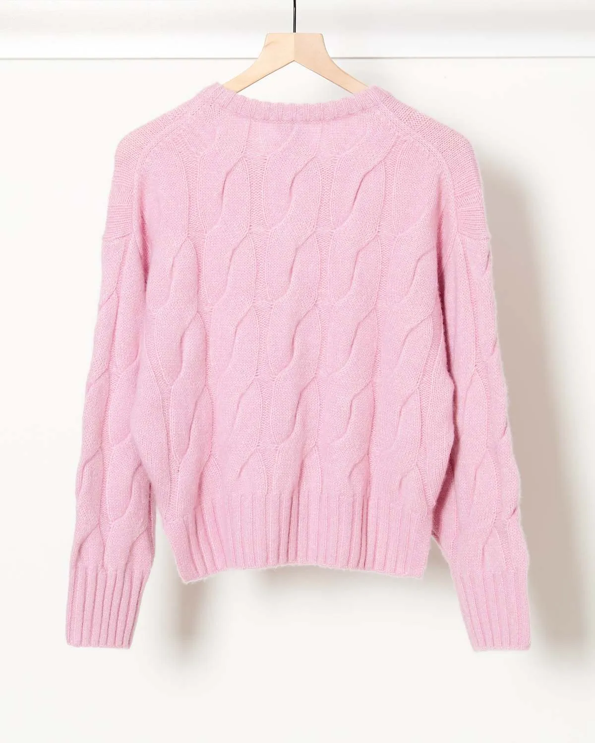 Cable Sweater - Cotton Candy