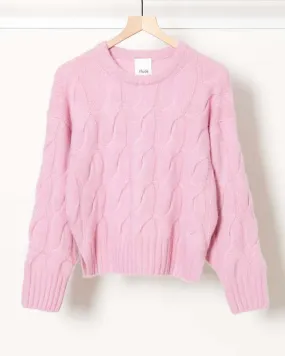 Cable Sweater - Cotton Candy