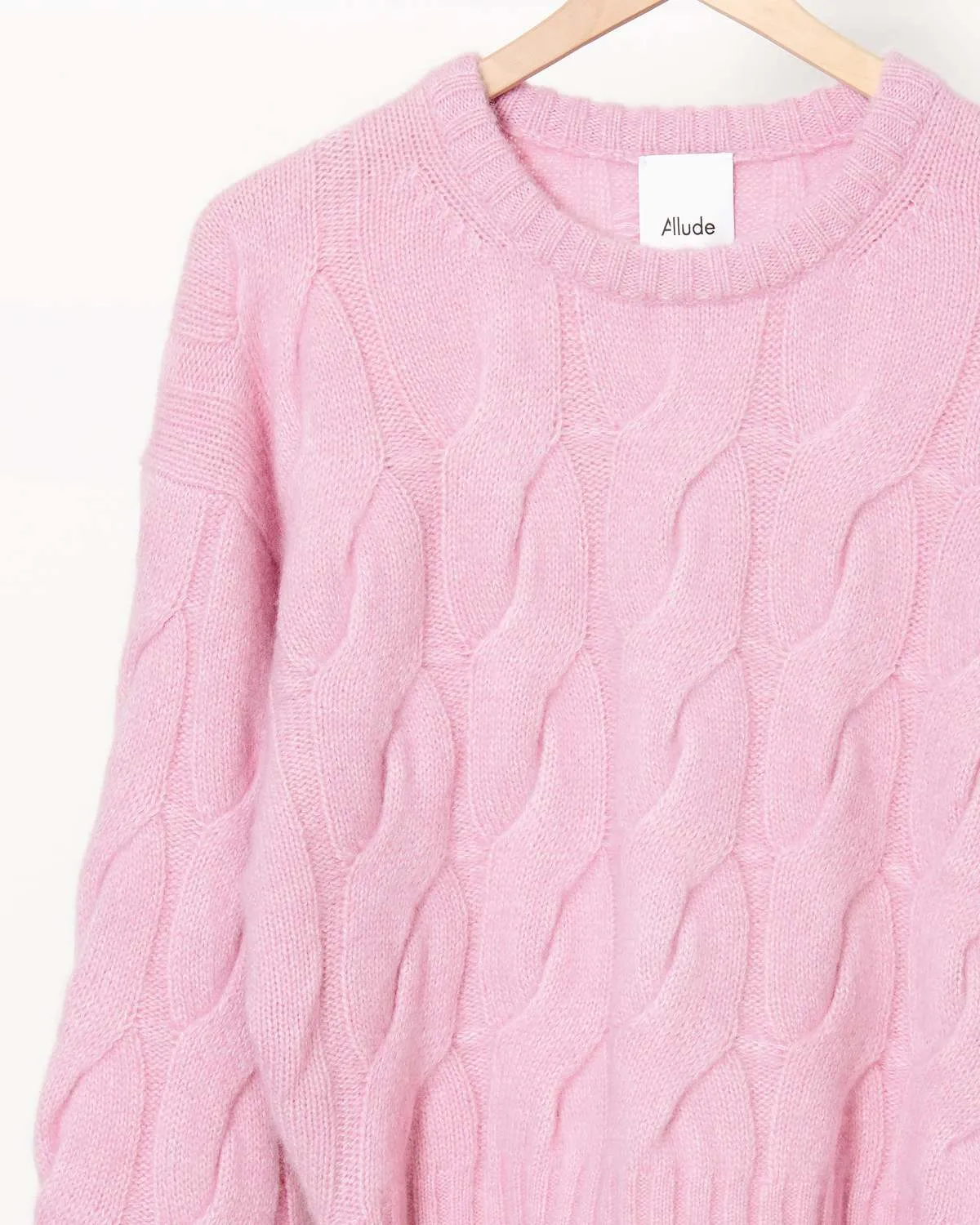 Cable Sweater - Cotton Candy