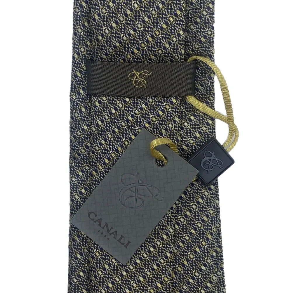 Canali Gold Silk Tie