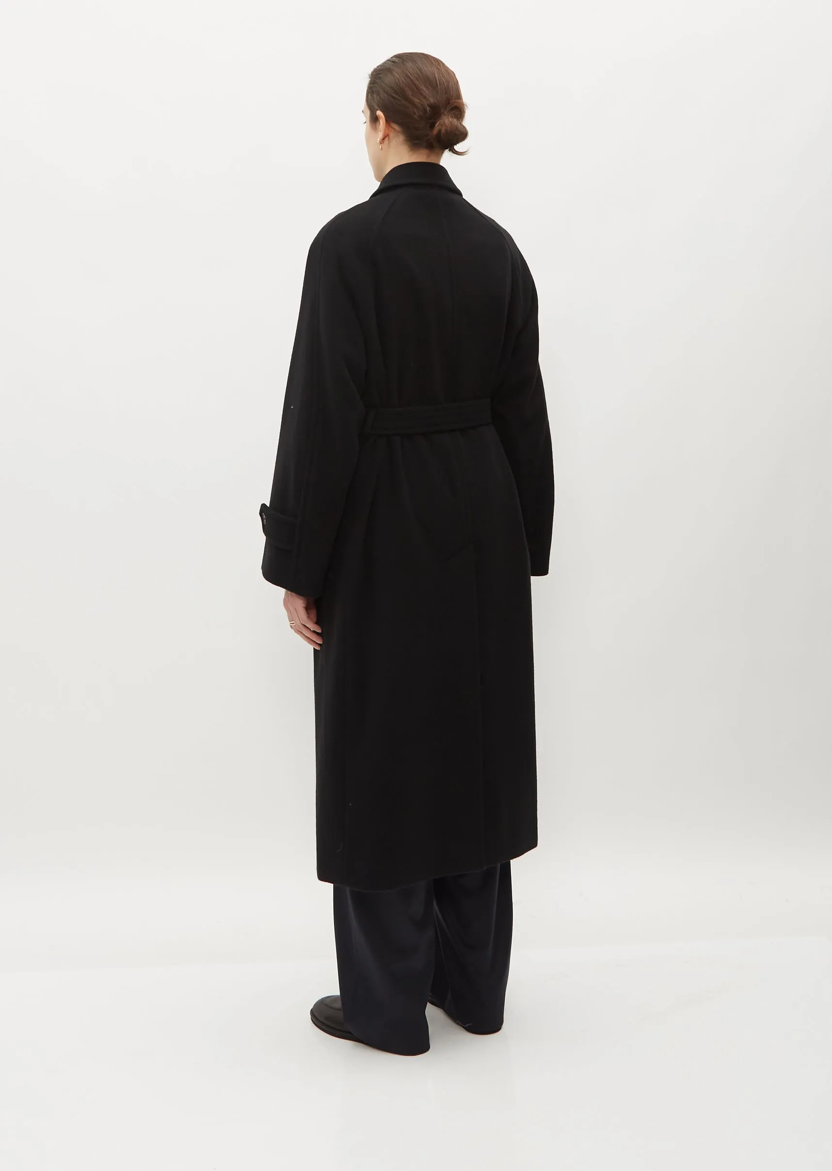 Cashmere Wool Mosser Soutien Collar Coat