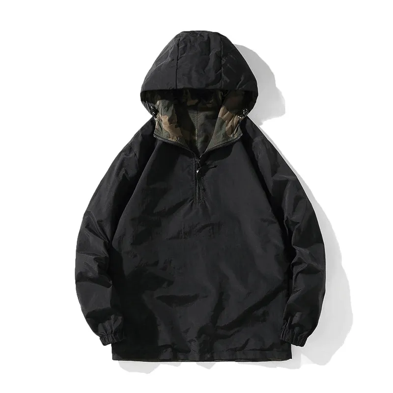 Casual Loose Both Sides Hoodies / Fashion Pockets Male Clothes with Hood