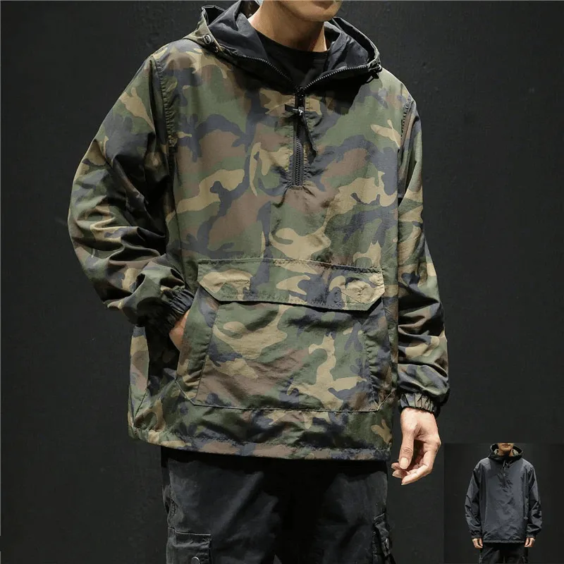 Casual Loose Both Sides Hoodies / Fashion Pockets Male Clothes with Hood