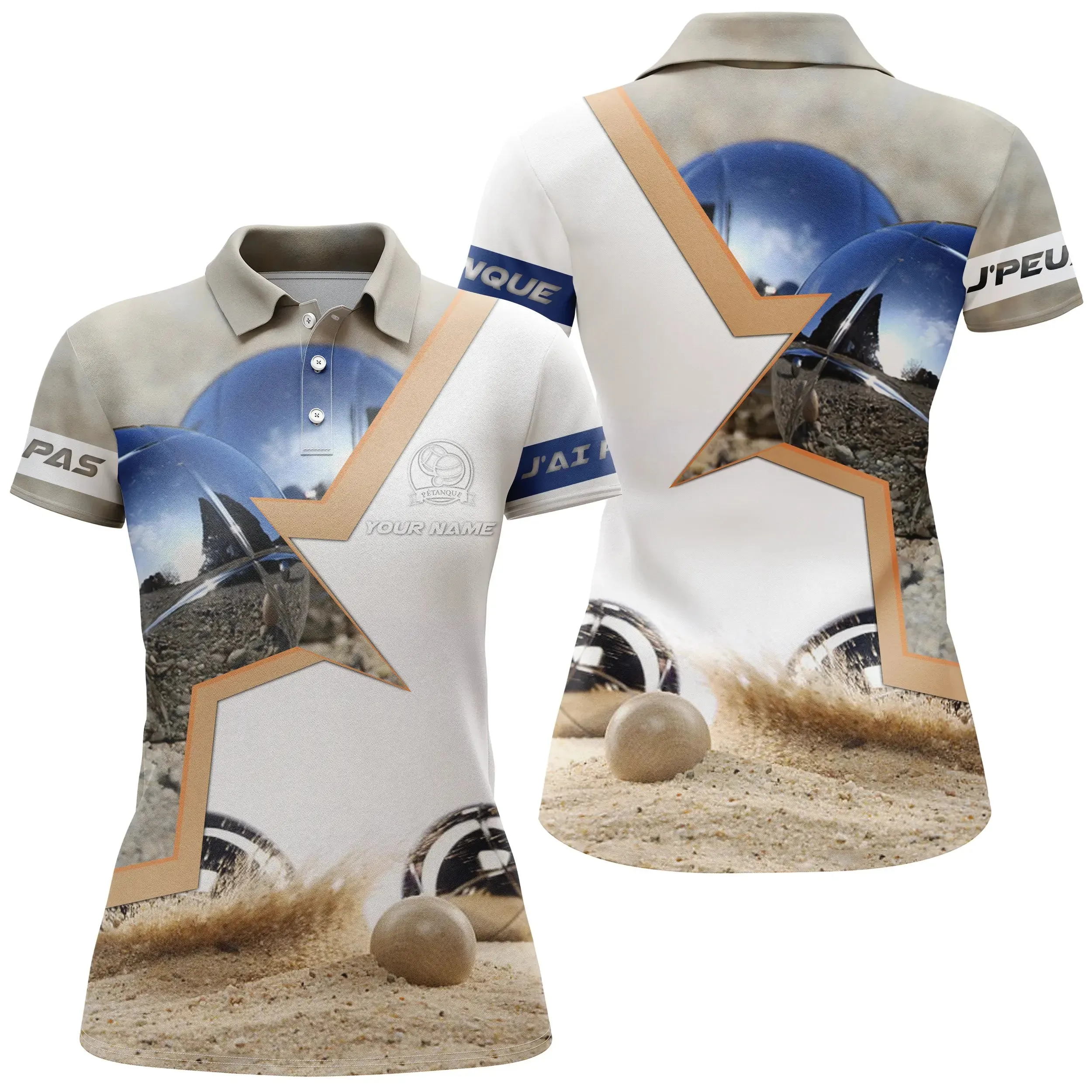 Chiptshirts Polo Pétanque, Cadeau Personnalisé Bouliste, J'Peux Pas, J'ai Pétanque, Motif Boule De Pétanque - CT03122219