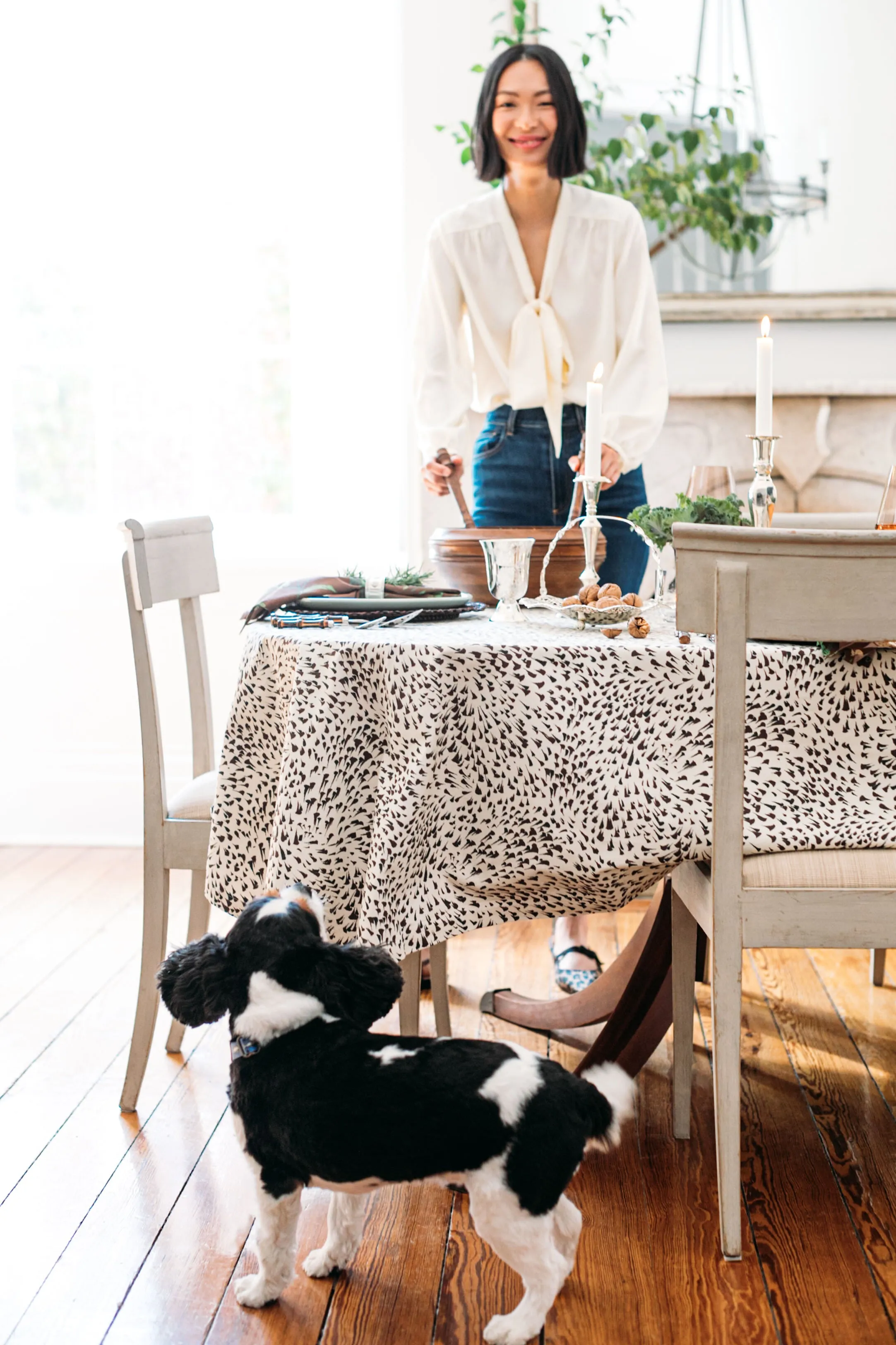 Cocoa Dot Tablecloth