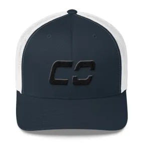 Colorado - Mesh Back Trucker Cap - Black Embroidery - CO - Many Hat Color Options Available