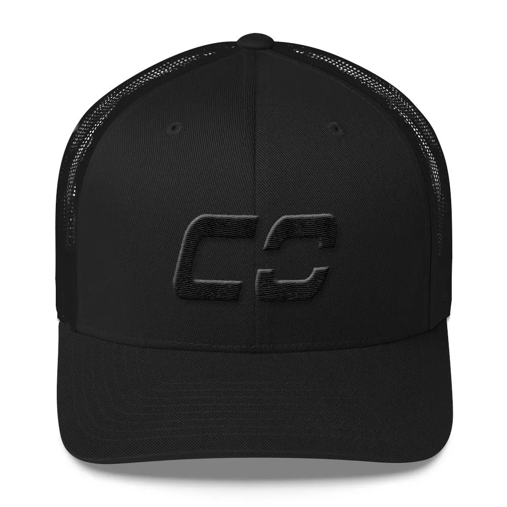 Colorado - Mesh Back Trucker Cap - Black Embroidery - CO - Many Hat Color Options Available