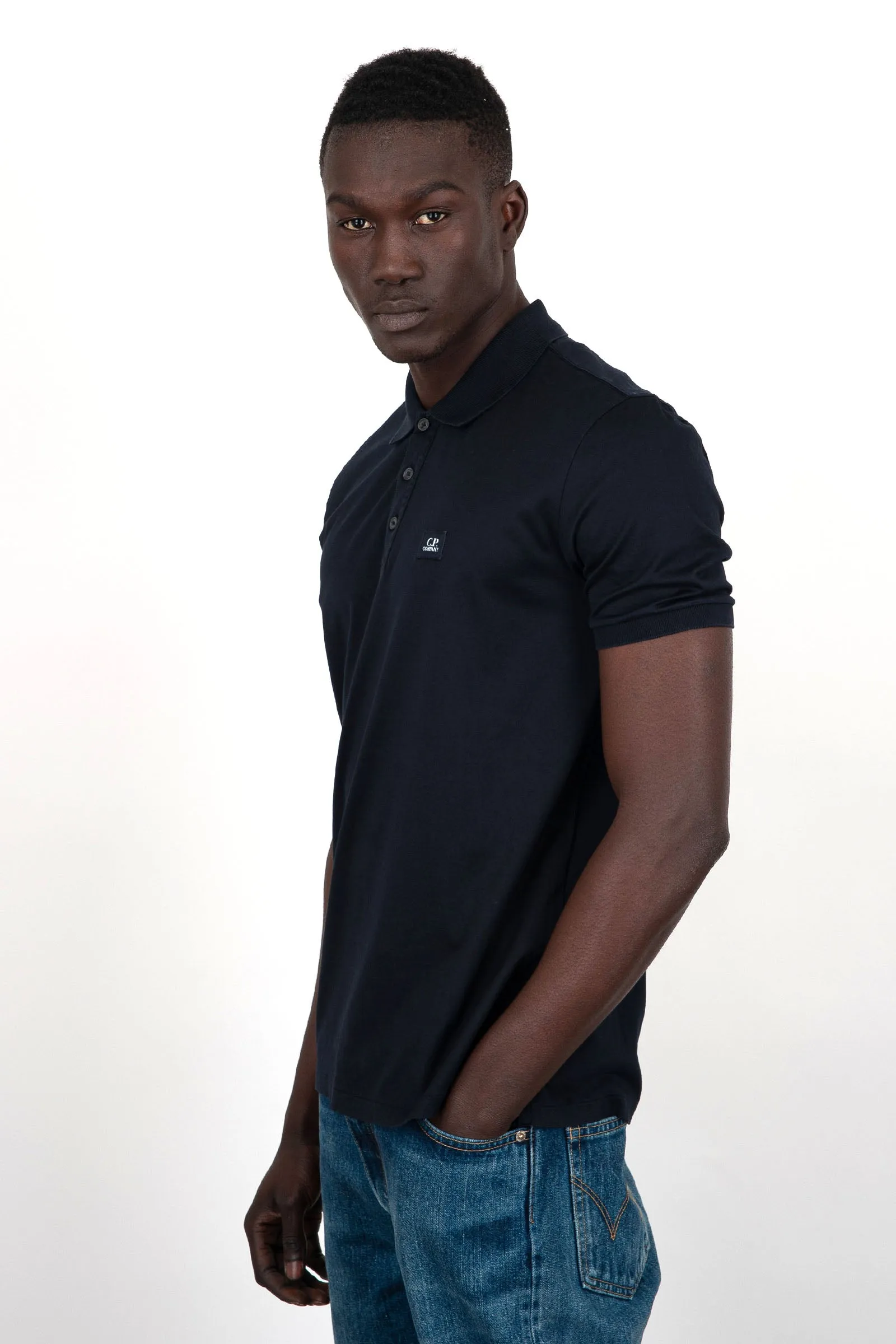 C.P. Company Polo 70-2 Cotone Jersey Blu Scuro