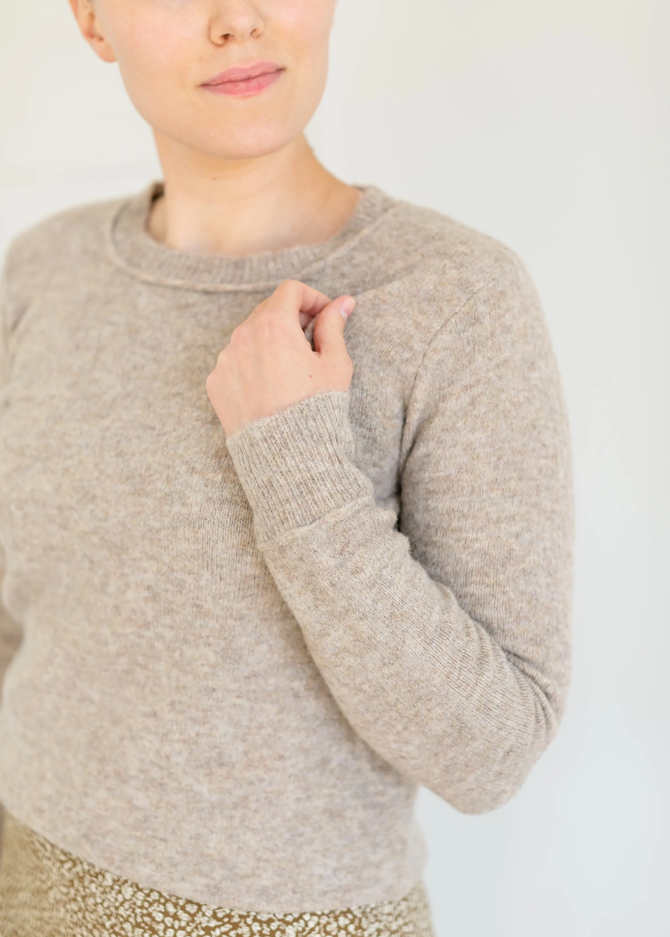 Crewneck Marled Knit Sweater - FINAL SALE