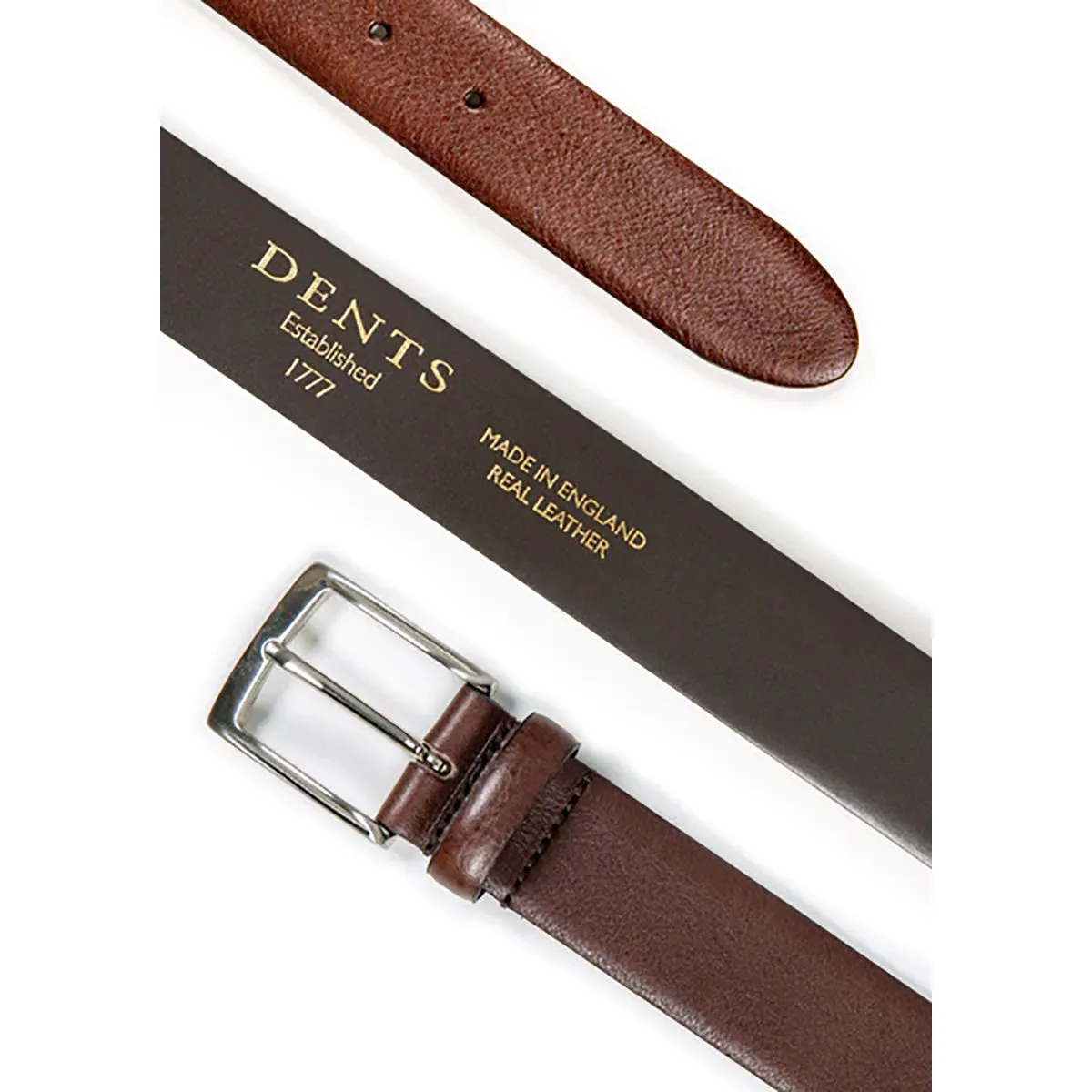 Dents Heritage Pebble Grain Leather Belt