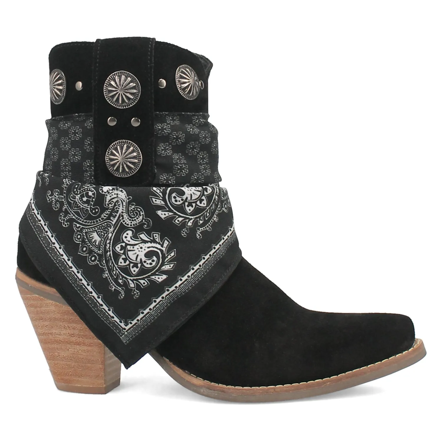 Dingo Womens Bandida Black Suede Fashion Boots