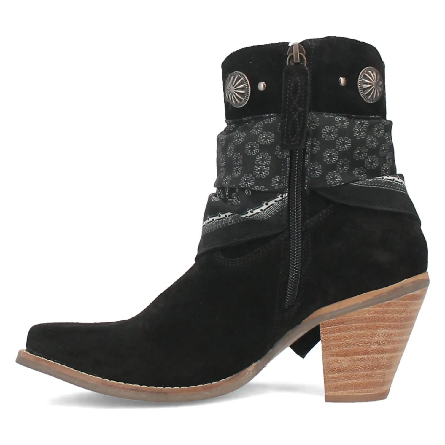 Dingo Womens Bandida Black Suede Fashion Boots