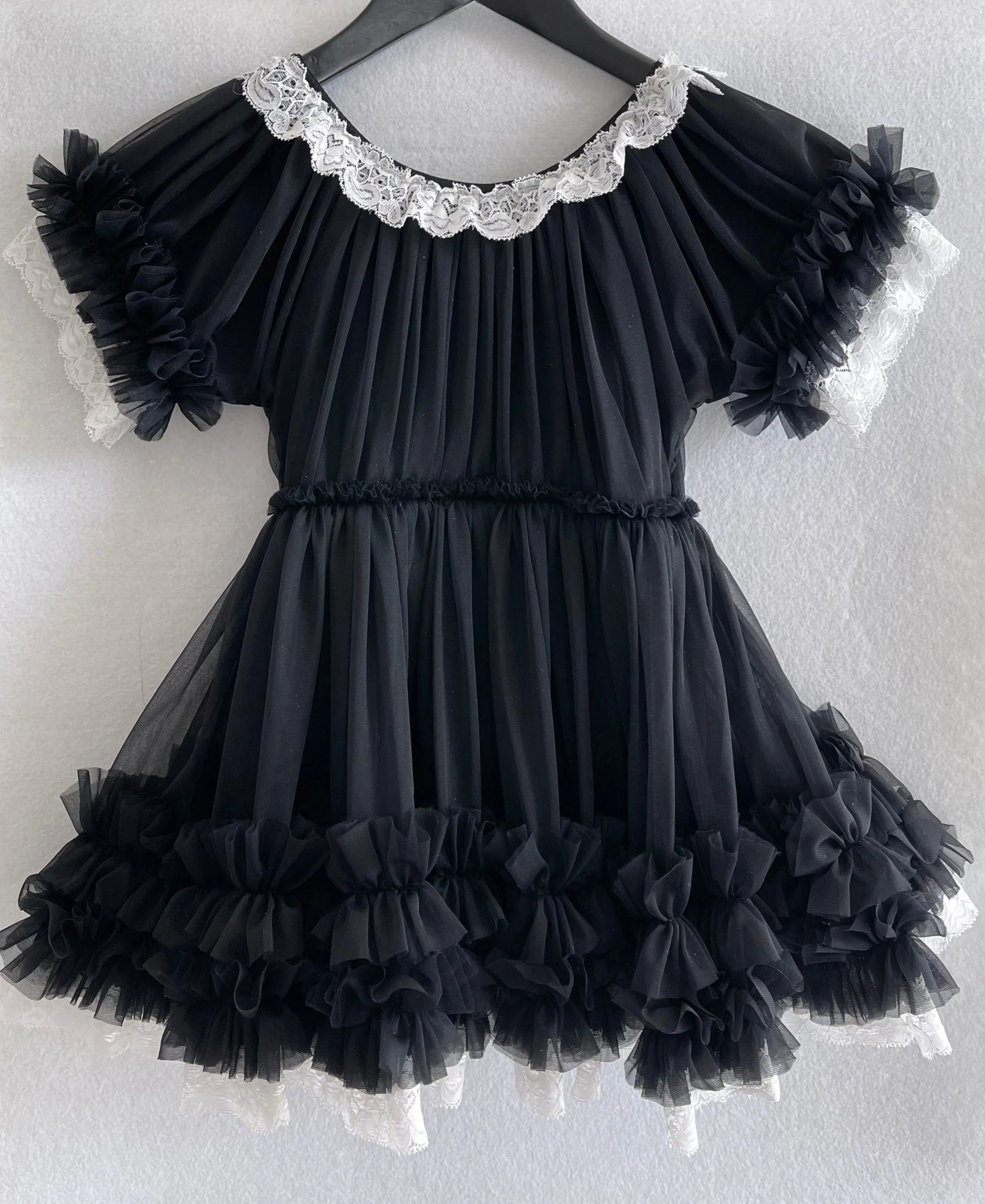 DOLLY by Le Petit Tom  PORCELAIN DOLLY DRESS black