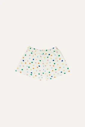 DOTS ALLOVER BABY SHORTS-Ecru