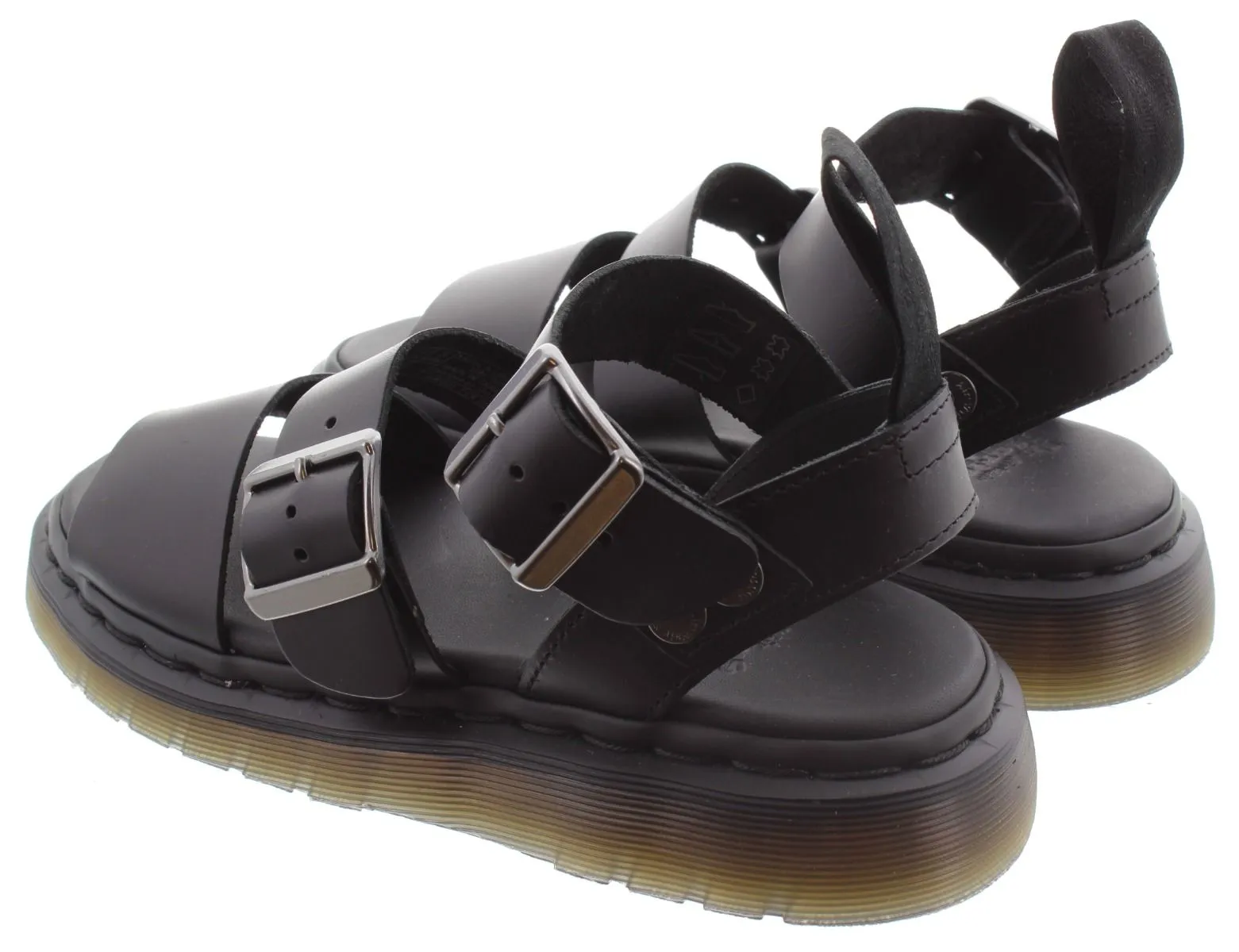 DR MARTENS Ladies Gryphon Sandals In Black