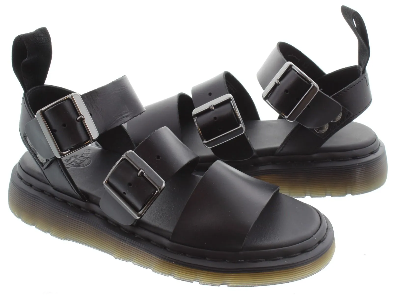 DR MARTENS Ladies Gryphon Sandals In Black