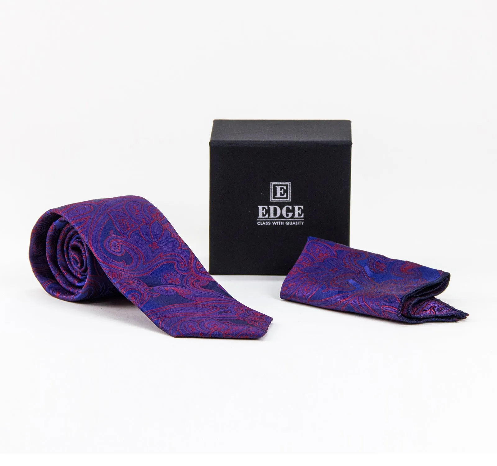 EDGE Two-Piece Tie and Handkerchief Set