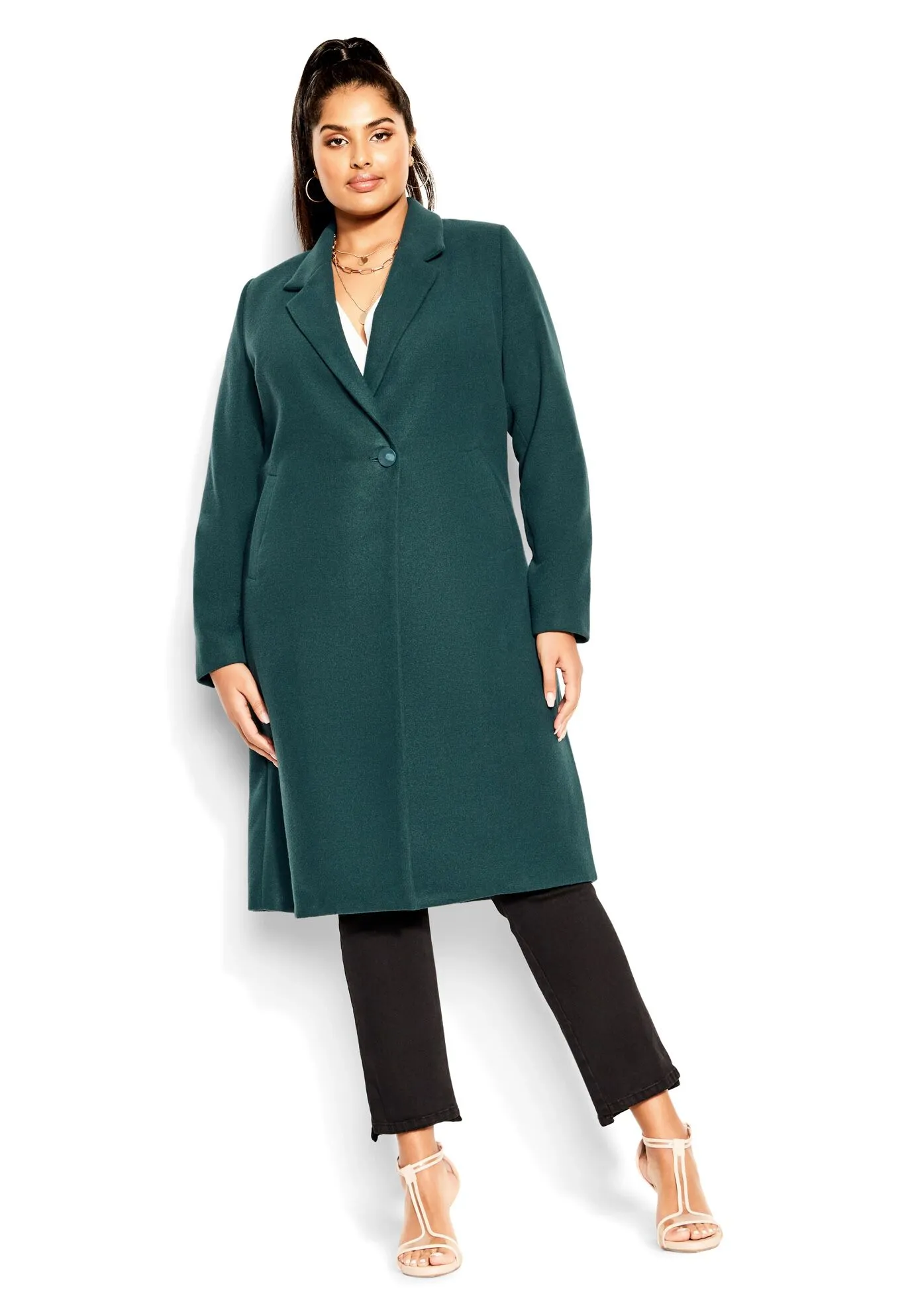 Effortless Chic Coat - emerald