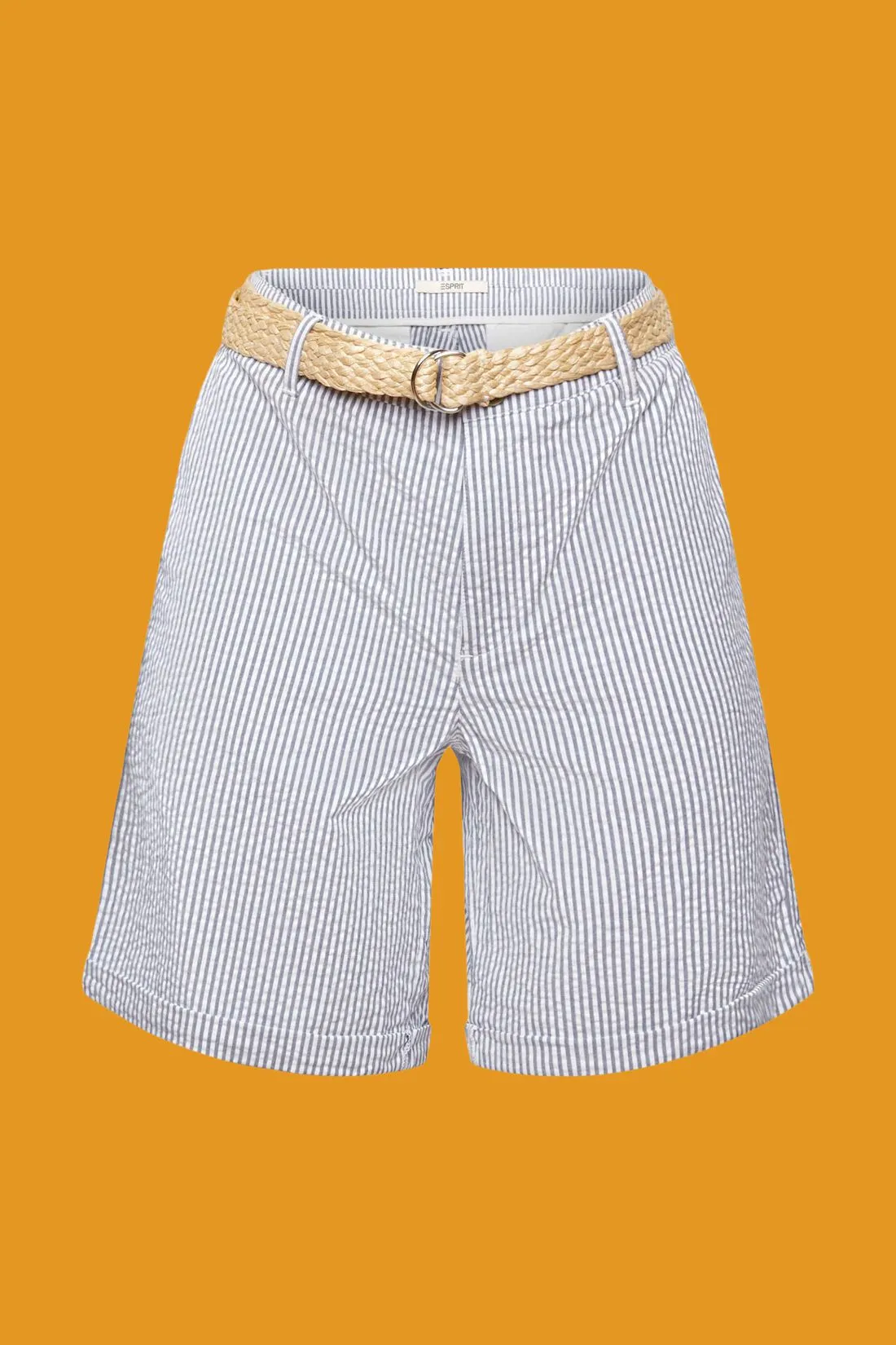 Esprit Seesucker Stretch Striped Cotton Shorts