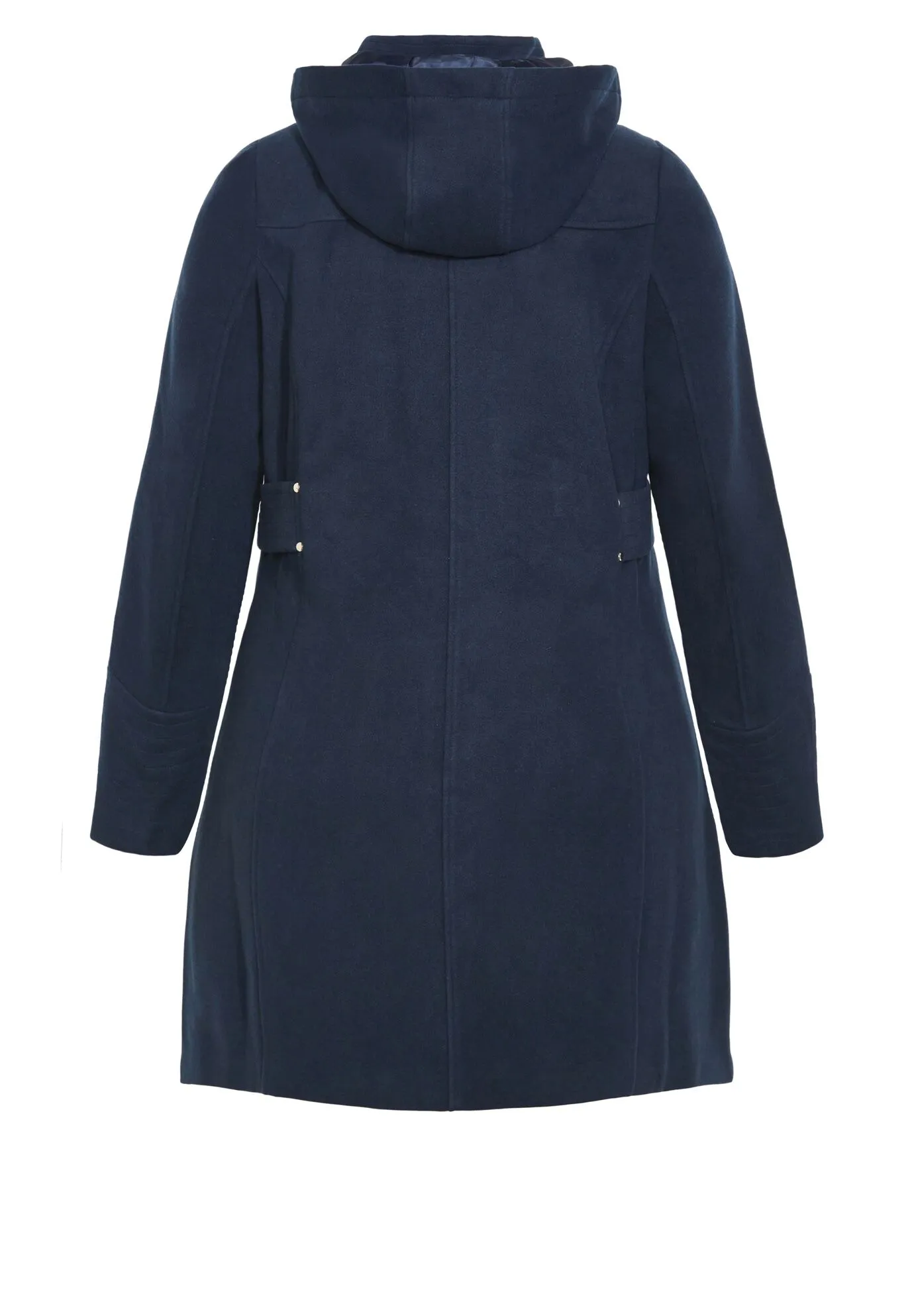 Faux Wool Plain Coat