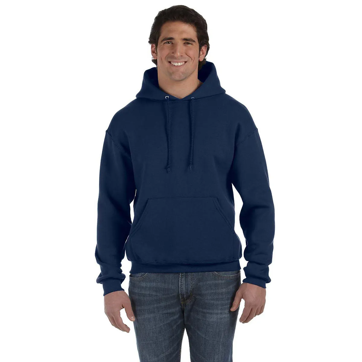 Fruit of the Loom Men's J Navy 12 oz. Supercotton Pullover Hood