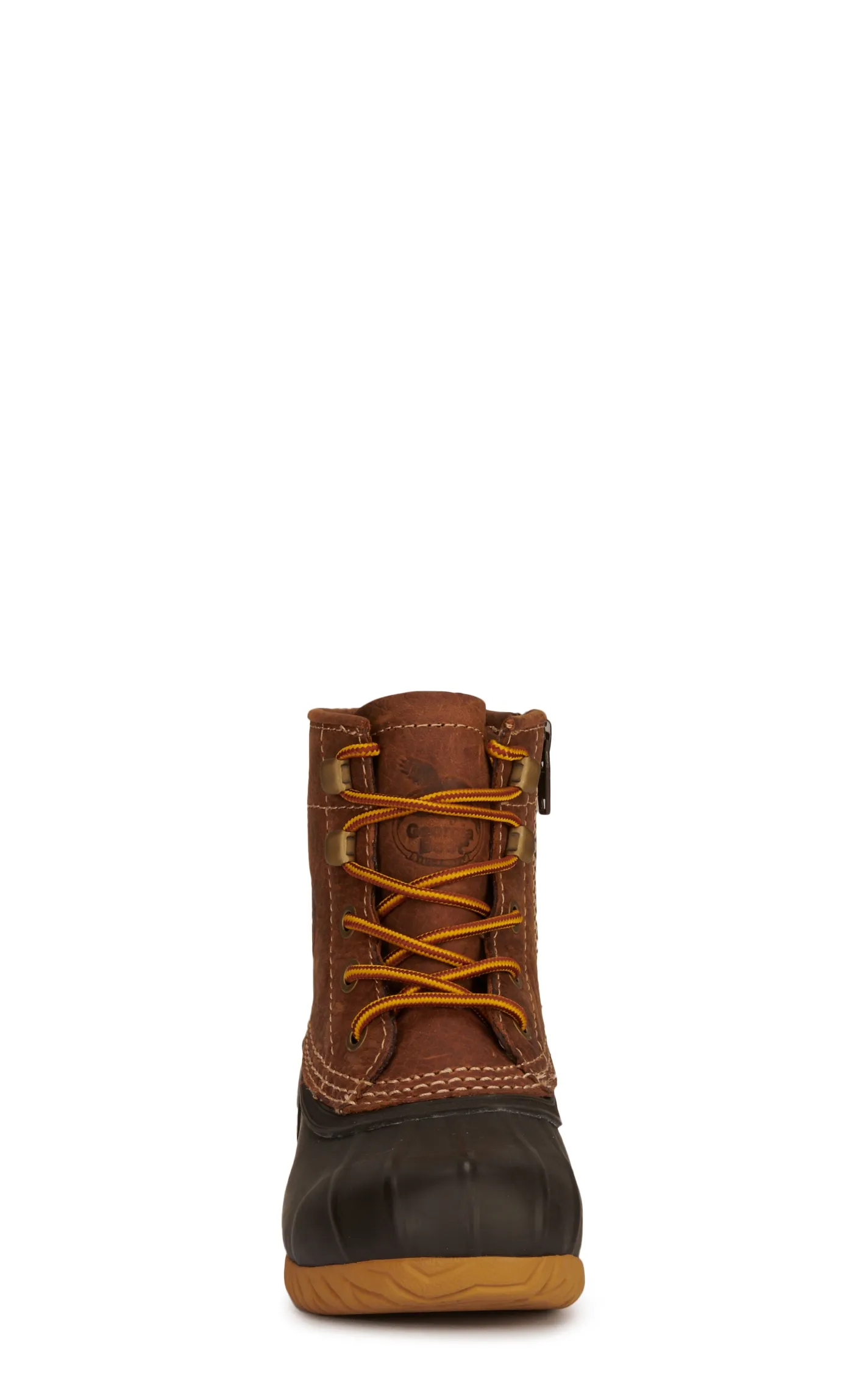 Georgia Kids' Marshland Chocolate Brown and Tan Round Toe Lace Up Duck Boots