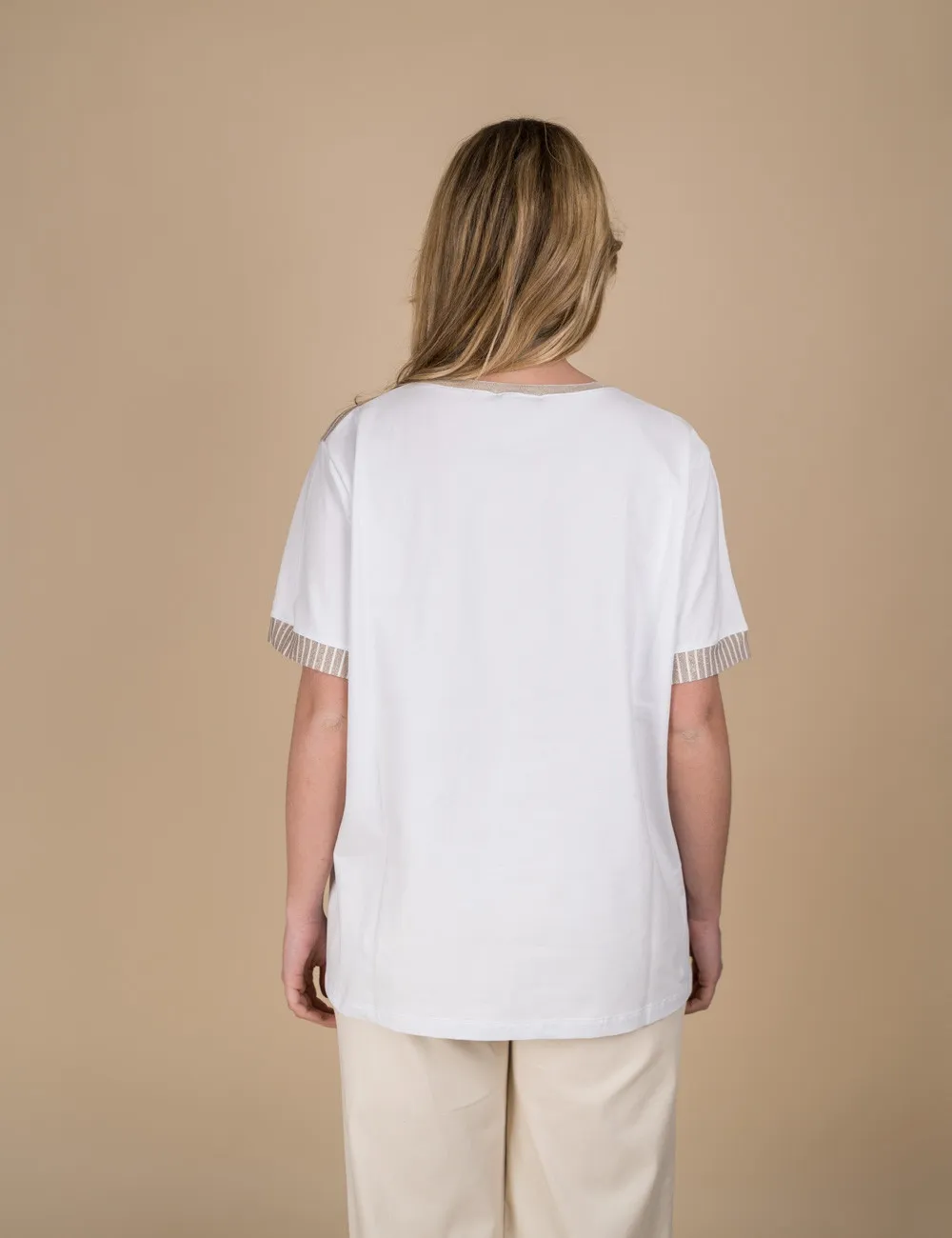 Gigliorosso - T-shirt con taschino bianco