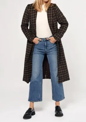 GREYLIN - Ona Plaid Tailored Longline Coat