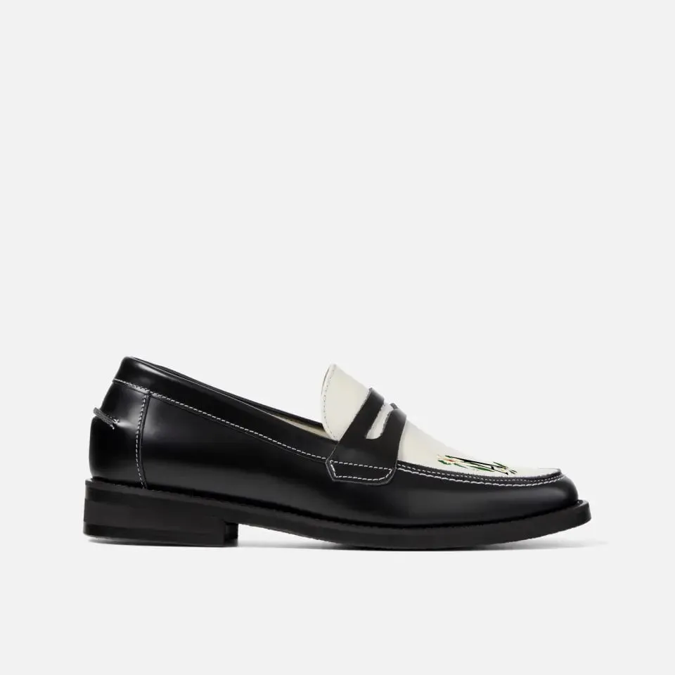 Hand-Painted Initial Penny Loafer - Women's