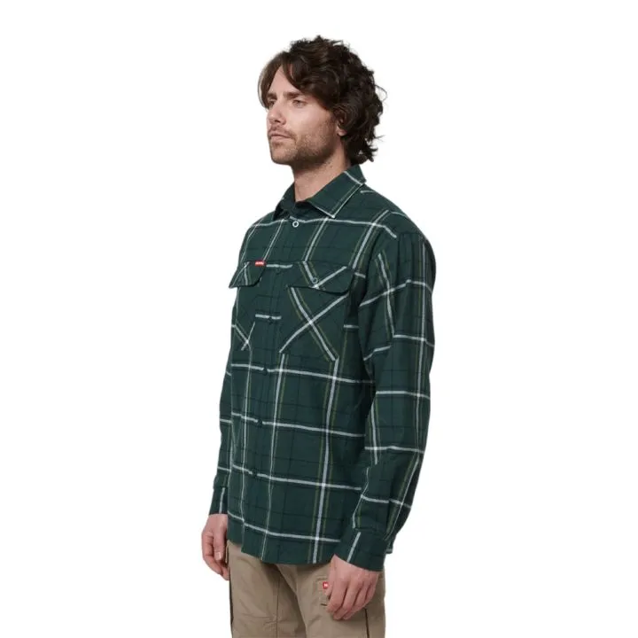 Hard Yakka Y07752 Long Sleeve Check Flannel Shirt Green