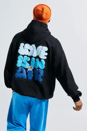 Hoodies & Sweatshirts | Oversized Love Is In The Air Puff Print Hoodie | boohooMAN