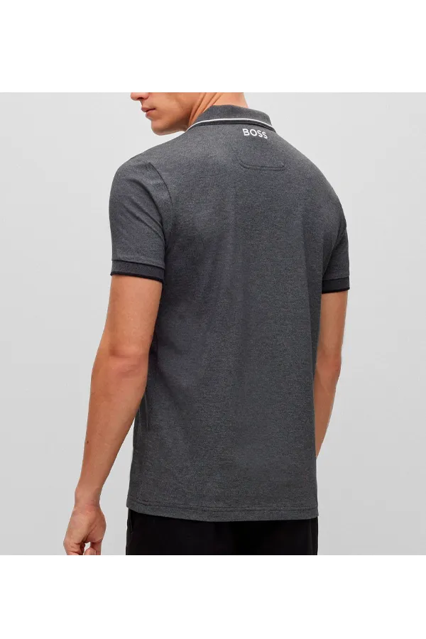 Hugo Boss Paddy Pro Contrast Polo Charcoal