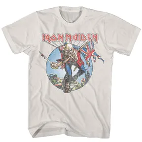 Iron Maiden Trooper Circle Logo Natural Shirt