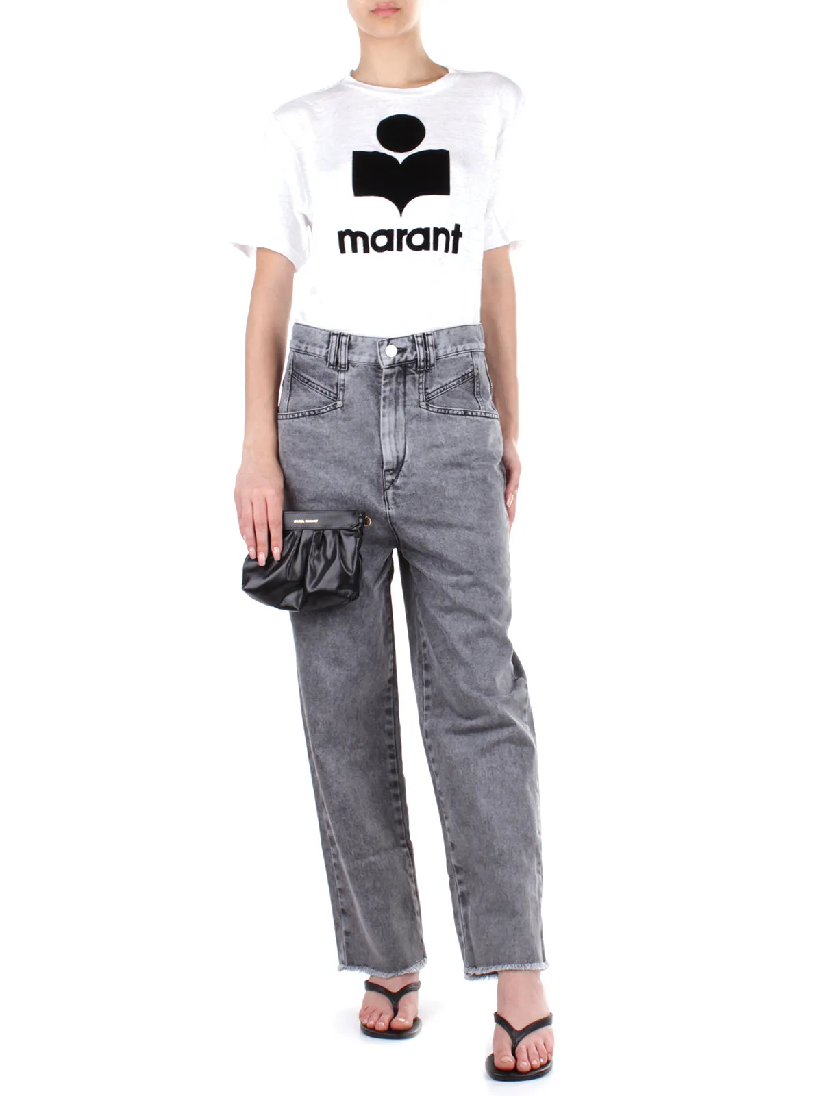 Isabel Marant toile Frayed Hem Cropped Jeans