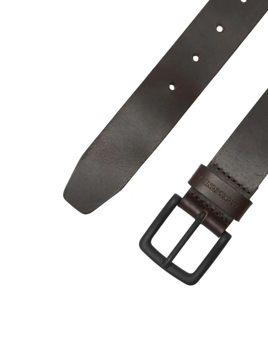 Jack & Jones Roma Leather Belt Black Coffee